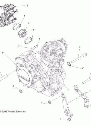 ENGINE MOUNTING - A10GJ45AA (49ATVENGINEMTG09OUT450)