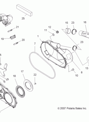 BODY CLUTCH COVER - A09BA32AA (49ATVCLUTCHCVR08TB)