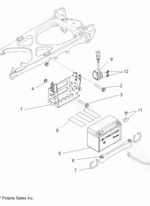 ELECTRICAL BATTERY - A10GJ45AA (49ATVBATTERY08OUT525S)