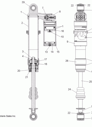 SUSPENSION FRONT SHOCK - A10GJ45AA (49ATVSHOCKFRT7043475)