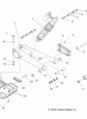 SUSPENSION SWING ARM - A10GJ45AA (49ATVSWINGARM09OUT450)