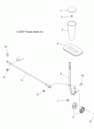 DRIVE TRAIN GEAR SELECTOR - A09BA32AA (49ATVGEARSELECT08TB)