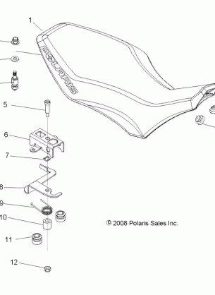 BODY SEAT - A10GJ45AA (49ATVSEAT09OUT525)