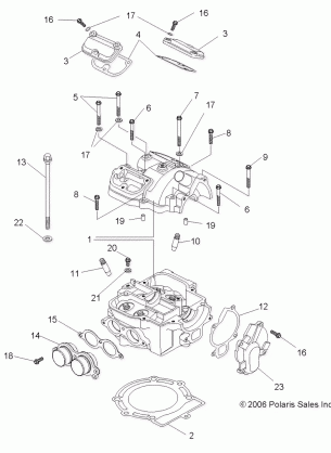 ENGINE CYLINDER HEAD - A09GJ45AA (49ATVCYLINDERHD07OUT525)