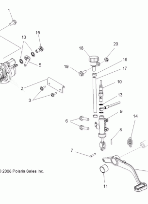 BRAKES REAR BRAKE - A09GJ45AA (49ATVBRAKERR09OUT450)