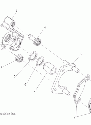 BRAKES REAR CALIPER - A09GJ45AA (49ATVCALIPERRR08OUT525S)