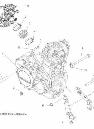 ENGINE MOUNTING - A09GJ45AA (49ATVENGINEMTG09OUT450)