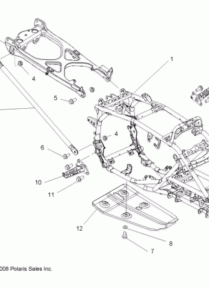 CHASSIS FRAME - A09GJ45AA (49ATVFRAME09OUT450)