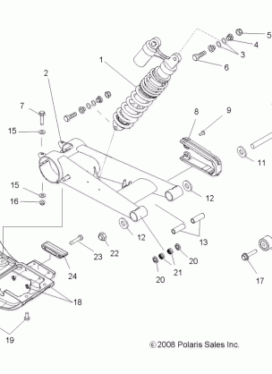 SUSPENSION SWING ARM - A09GJ45AA (49ATVSWINGARM09OUT450)