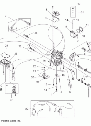 ENGINE CARBURETOR - A09GJ45AA (49ATVCARB08OUT450S)