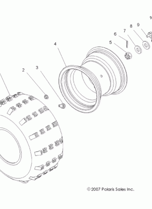 WHEELS REAR - A09GJ45AA (49ATVWHEELREAR08OUT525S)