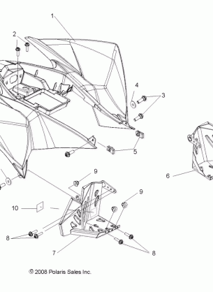 BODY REAR CAB and HEEL POCKET - A09GJ45AA (49ATVCABRR09OUT450)