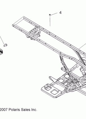 CHASSIS FRAME - A09LB27AA (49ATVFRAME08HAWKINTL)