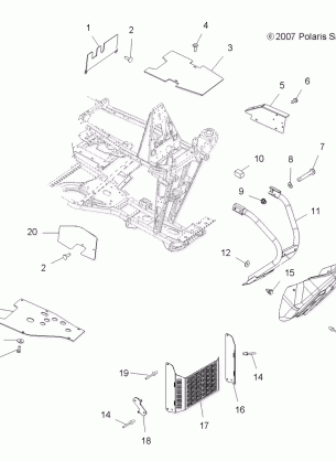 CHASSIS FRONT BUMPER and SHIELDS - A09BA50FA (49ATVBUMPER08SCRAM)