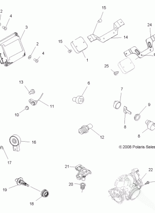 ELECTRICAL SWITCHES and SENSORS and ECM - A09MN50AN / AX (49ATVELECT09SP500EFI)