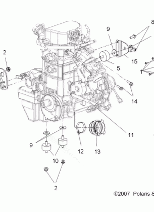 ENGINE MOUNTING - A09MN76AX / AZ (49ATVENGINEMTG08SP800EFI)