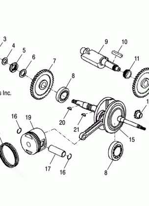 ENGINE CRANKSHAFT and PISTON - A09PB20EB (4999202509920250A05)