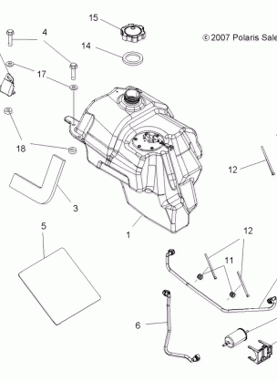 BODY FUEL TANK ASM. - A09TN50EA (49ATVFUEL08X2500QUAD)