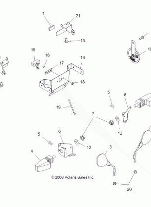 ELECTRICAL TURN SIGNALSand HORN and MIRRORS - A09TN50EA (49ATVTURNSIGX2QUAD)