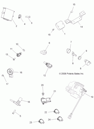 ELECTRICAL SWITCHES and SENSORS and ECM - A09TN76AL / AX / AZ (49ATVELECT09SPX2800)