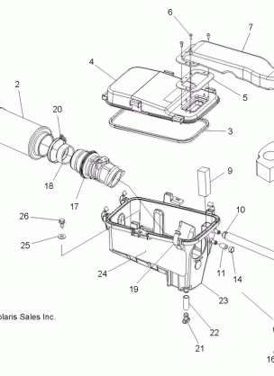 ENGINE AIR INTAKE SYSTEM - A09TN76AL / AX / AZ (49ATVAIRBOX08SPX27)