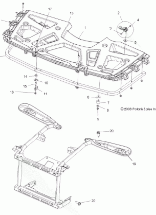 BODY FRONT RACK - A09ZN55AL / AQ / AS / AT / AX (49ATVRACKMTG09SPXP550)