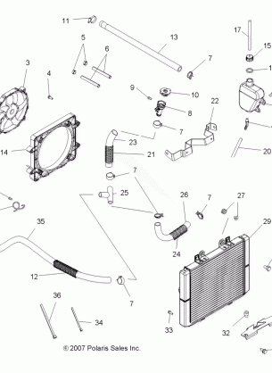 ENGINE COOLING SYSTEM (Built 4 / 06 / 09 and Before) - A09TN76AL / AX / AZ (49ATVCOOL08SPX27)