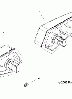 ELECTRICAL TAILLIGHTS - A09ZN55AL / AQ / AS / AT / AX (49ATVTAILLAMPS09SPXP550)