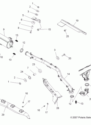 ENGINE EXHAUST - A09TN76AL / AX / AZ (49ATVEXHAUST08SPX27)