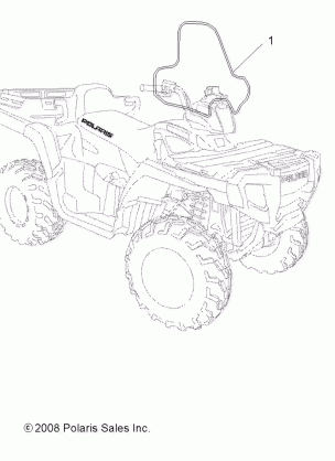 BODY WINDSHIELD - A09TN76AL (49ATVWINDSHIELD09SPX2800)