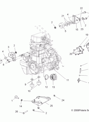 ENGINE MOUNTING - A09TN76AL / AX / AZ (49ATVENGINEMTG09SPX2800)