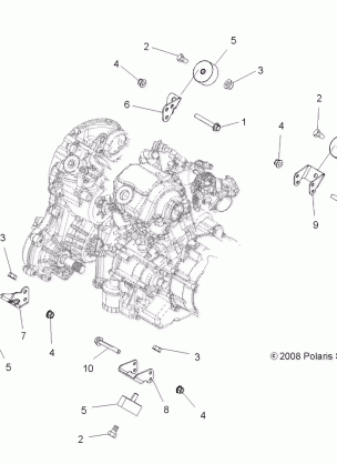 ENGINE MOUNTING - A09ZN55AL / AQ / AS / AT / AX (49ATVENGINEMTG09SPXP550)