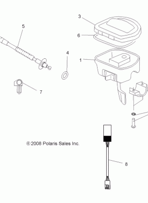 STEERING CONTROLS and THROTTLE ASM. and CABLE - A09TN76AL / AX / AZ (49ATVCONTROLS09SPX2800)