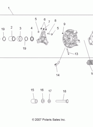 DRIVE TRAIN PRIMARY CLUTCH - A09TN76AL / AX / AZ (49ATVCLUTCH08SPX25)