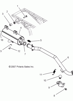 ENGINE EXHAUST - A09BG50AA (49ATVEXHAUST08SCRAM)