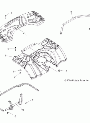 BODY REAR CAB and REAR RACK - A09ZN55FX (49ATVCABRR09SPEPS550)