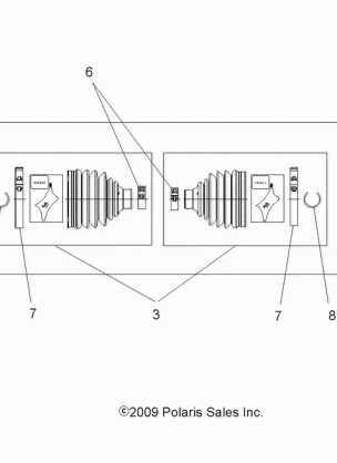 DRIVE TRAIN DRIVE SHAFT REAR - A09ZN55FX (49ATVSHAFTDRIVERR1332584)