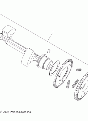 ENGINE BALANCE SHAFT - A09ZN85 / 8X ALL OPTIONS (49ATVBALANCESHAFT09SPXP850)