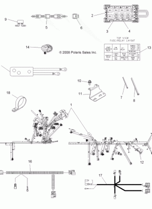 ELECTRICAL HARNESS - A09ZN85 / 8X ALL OPTIONS (49ATVHARNESS09SPXP850)