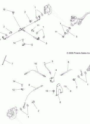 BRAKES BRAKE LINES - A09ZN85 / 8X ALL OPTIONS (49ATVBRAKELINE09SPXP850)