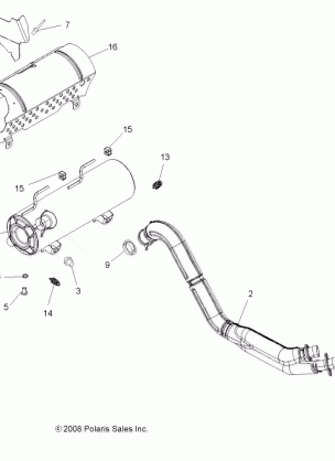 ENGINE EXHAUST - A09ZN85 / 8X ALL OPTIONS (49ATVEXHAUST09SPXP850)