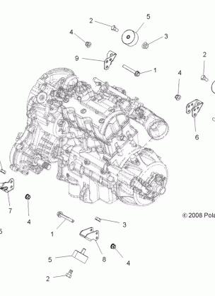 ENGINE MOUNTING - A09ZN85 / 8X ALL OPTIONS (49ATVENGINEMTG09SPXP850)