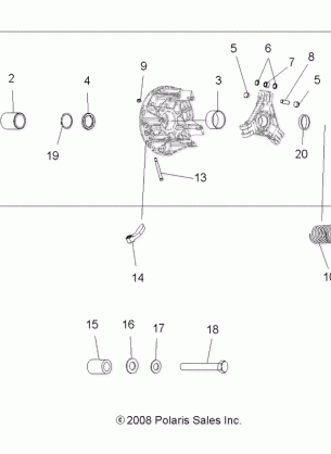 DRIVE TRAIN PRIMARY CLUTCH - A09ZN85 / 8X ALL OPTIONS (49ATVCLUTCH09SPXP550)