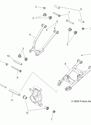 SUSPENSION REAR - A09ZN85 / 8X ALL OPTIONS (49ATVSUSPRR09SPXP550)