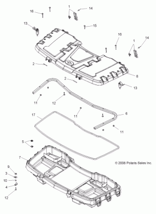 BODY FRONT CARGO BOX - A09ZX85AR / 8XAG (49ATVBOX09SPEPS850)