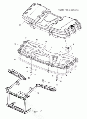 BODY FRONT RACK - A09ZX85 / 8X ALL OPTIONS (49ATVRACKMTG09SPEPS850)