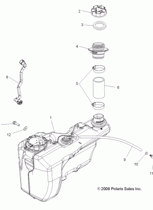 BODY FUEL TANK - A09ZX85FS / CFS (49ATVFUEL09SPEPS850I)