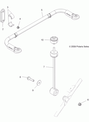 SUSPENSION STABILIZER BAR - A09ZX85 / 8X ALL OPTIONS (49ATVSTABILIZER09SPXP550)
