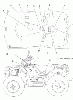 BODY DECALS - A09ZX85FS / CFS (49ATVDECAL09SPEPS850I)