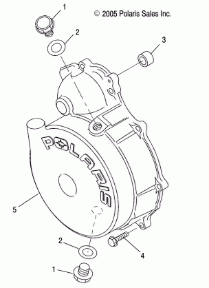 ENGINE FLYWHEEL COVER - A09BG50FA (49ATVFLYWHEEL09SCRAM)